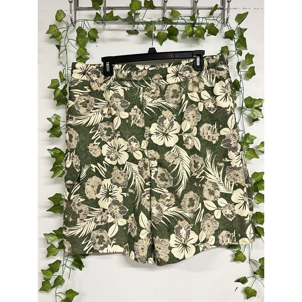 Vintage 90s Islander Mens Medium Board Shorts Lined Swim Trunks‎ Hawaiian Floral